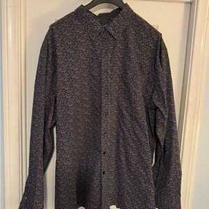 Men's Navy Patterned Shirt